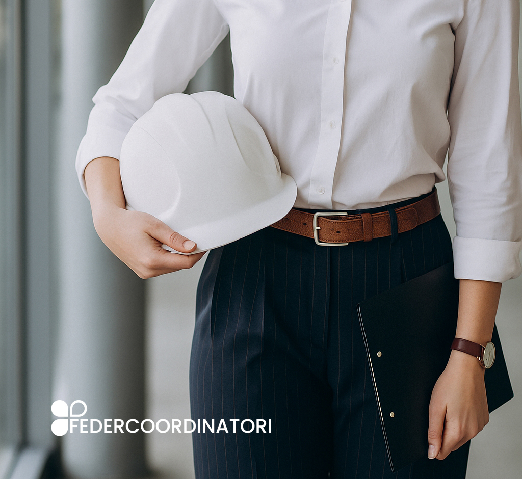 Professional with helmet